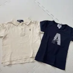 80 ラルフローレン ポロシャツ & アルマーニ Tシャツ セット