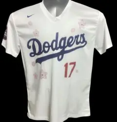 #Dodgers #東京シリーズ #17 VネックTシャツ ホワイト