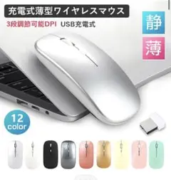【新品未使用】USB充電式静音ワイヤレスマウス