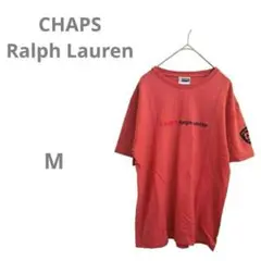 【チャップスラルフローレン】希少 CHAPS 半袖Tシャツ 赤 メンズ M 古着