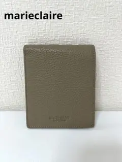 marieclaire homme☆マリクレールオム二つ折り財布グレージュ 牛革
