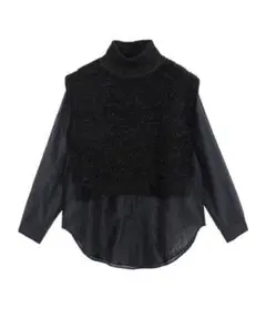 DAMAGE VEST SET SHEER SHIRT