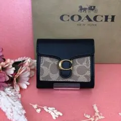 ☆COACH 折財布 ブラックトu0026ブラウンシグネチャー C