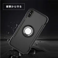 iPhone XR Xsmax ケース リング付き 落下防止 シンプル