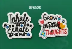 ☆カラフル英字アイロンワッペン☆②点セット