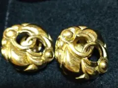【CHANEL】イヤリング ココマーク 刻印 ヴィンテージ ゴムあり 美品【④】