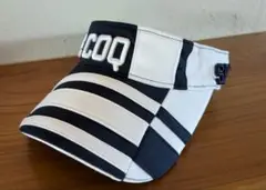 お値下げ！【美品！】LE COQ SPORTIF ストライプ バイザー ネイビー