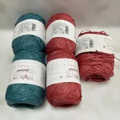 Amian 編み物用糸 2色セット ごしょう産業紙の糸 各2個プラス35g
