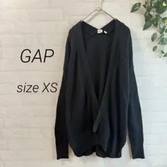 【GAP】コットン 長袖 カーディガン (XS) 黒 羽織り