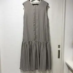 84 DOUX ARCHIVES ドゥアルシーヴ チェック　ロングワンピース