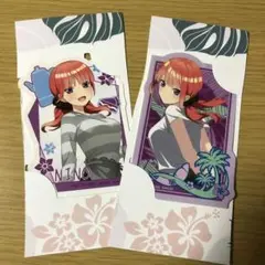 【二乃柄2枚】トラベルステッカー 五等分の花嫁∽ ～五つ子ハネムーン!!～