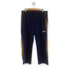 asics ジャージ パンツ クロップド トレーニング ネイビー 561s