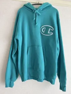 Champion ターコイズ パーカー