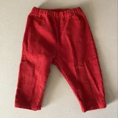 プチバトー　コーデュロイパンツ　18m レッド