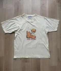 レトロ SOBRANIE プリント Tシャツ ベージュ M-Lサイズ