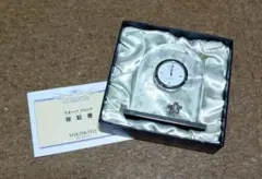 【ジャンク】MIKIMOTO ミキモト エレガント置時計 花柄 パール