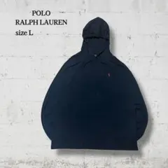 POLO RALPH LAUREN黒フード付きカットソー L現行F770