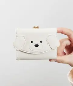 SUNNY SIDE:プードル　ミニがま口三つ折財布