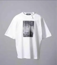 MAISON SPECIAL ハンドプリントオーバーサイズクルーネックTシャツ