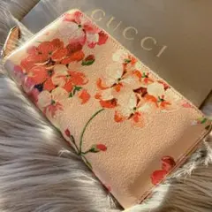 【特価】 GUCCI グッチ 長財布 花柄 ファスナー ブルームス レディース