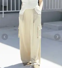 KBF パンツ サテンカーゴパンツ