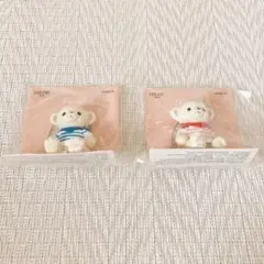 ［新品］セリア　ミニオブジェ　ベア　マリン　2点セット