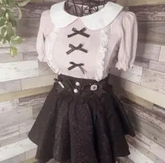 Ank Rouge 半袖 リボン ニット ピンク トップス 襟 ♡