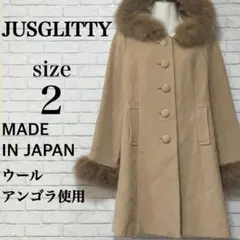 JUSGLITTY【2】3wayロングコート アンゴラ使用 秋冬 エレガント