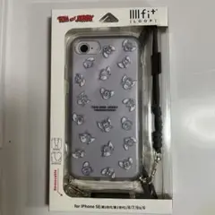 トム&ジェリーiPhone SE/8/7ストラップループ付きケース