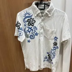 HabuBox ぽろゆし（花柄ポロシャツ ホワイト）