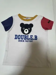 DOUBLE.B クマプリント Tシャツ 100cm