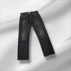 UNIQLO　ダークデニム ストレートジーンズ 32 S35