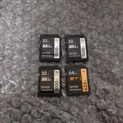 Lexar SDカード 32GB 64GB 1000x 633x 4枚セット