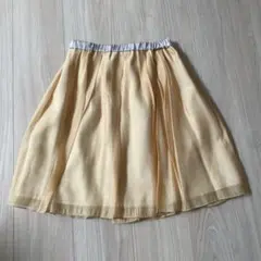 【新品未使用】Je chichi イエロー フレアスカートオーガンジーサテン M