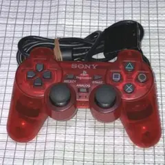 【美品】 PS2 SCPH-10010 コントローラー スケルトンレッド