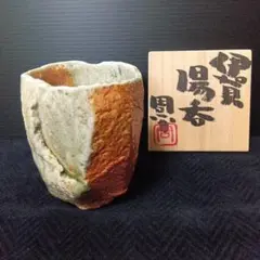 藤岡周平　青磁ぐい呑　未使用　箱付き 藤岡周平 青磁ぐい呑 未使用 箱付き