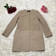 【JUSGLITTY】ロングコート/アンゴラ混/秋冬