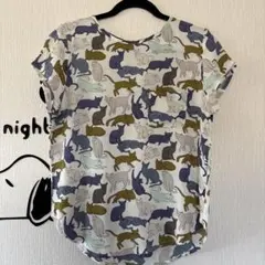 H&M 猫プリント 半袖Tシャツ EUR36