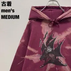 古着 GILDAN ギルダン パーカー 海賊 ブリーチ フーディ ワインレッドM