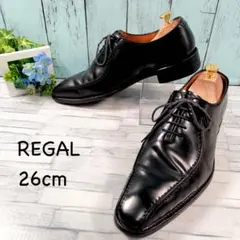 美品 リーガル 318R スワールトゥ ビジネスシューズ 黒 26cm REGAL ○○リーガル 靴 メンズ ビジネスシューズ スワールトゥ