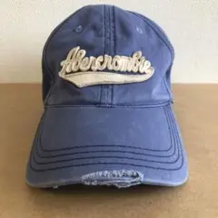 Abercrombie アバクロキャップ ダメージ加工 ブルー