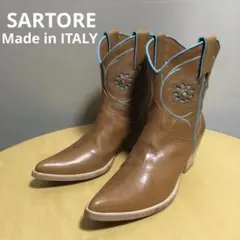 サルトル 23cm イタリア製女性らしいミドル丈ウエスタンブーツ