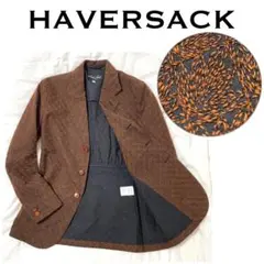 美品【HAVERSAC】テーラードジャケット　総柄刺繍　美品　ハバーサック