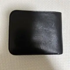 PELLEZA ブラックレザー 二つ折り財布