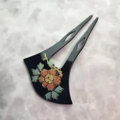 かんざし 鼈甲風 簪 金蒔絵 漆塗風 牡丹 芍薬 和装小物 冠婚葬祭
