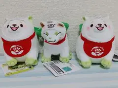 おやさい妖精さん×忠犬もちしば ぬいぐるみマスコット 3点セット