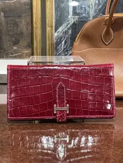 エルメス べアン クロコダイル ルージュ ピンク