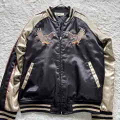 ✨美品✨スカジャン　和柄　鷹　松　L