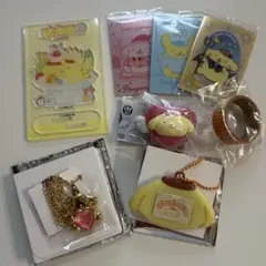 ポムポムプリン ネームバッジキーホルダー 夢みるエンジェルライトスイング