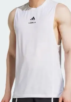 adidas LES MILLS ノースリーブシャツ ホワイト